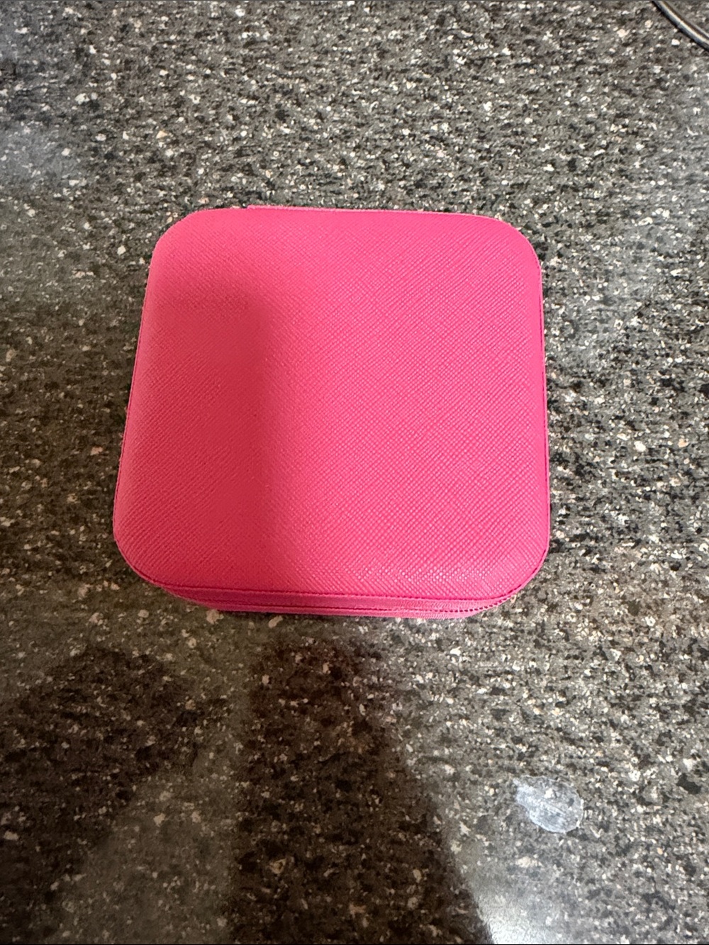Compact Hot Pink Travel Jewelry Case